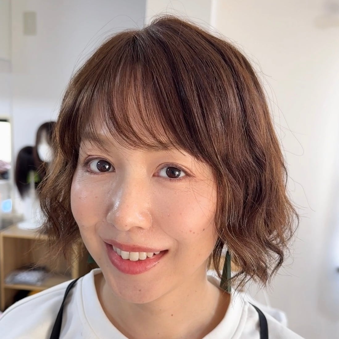 レースウィッグ 商品名:すず パーマスタイル 前髪あり