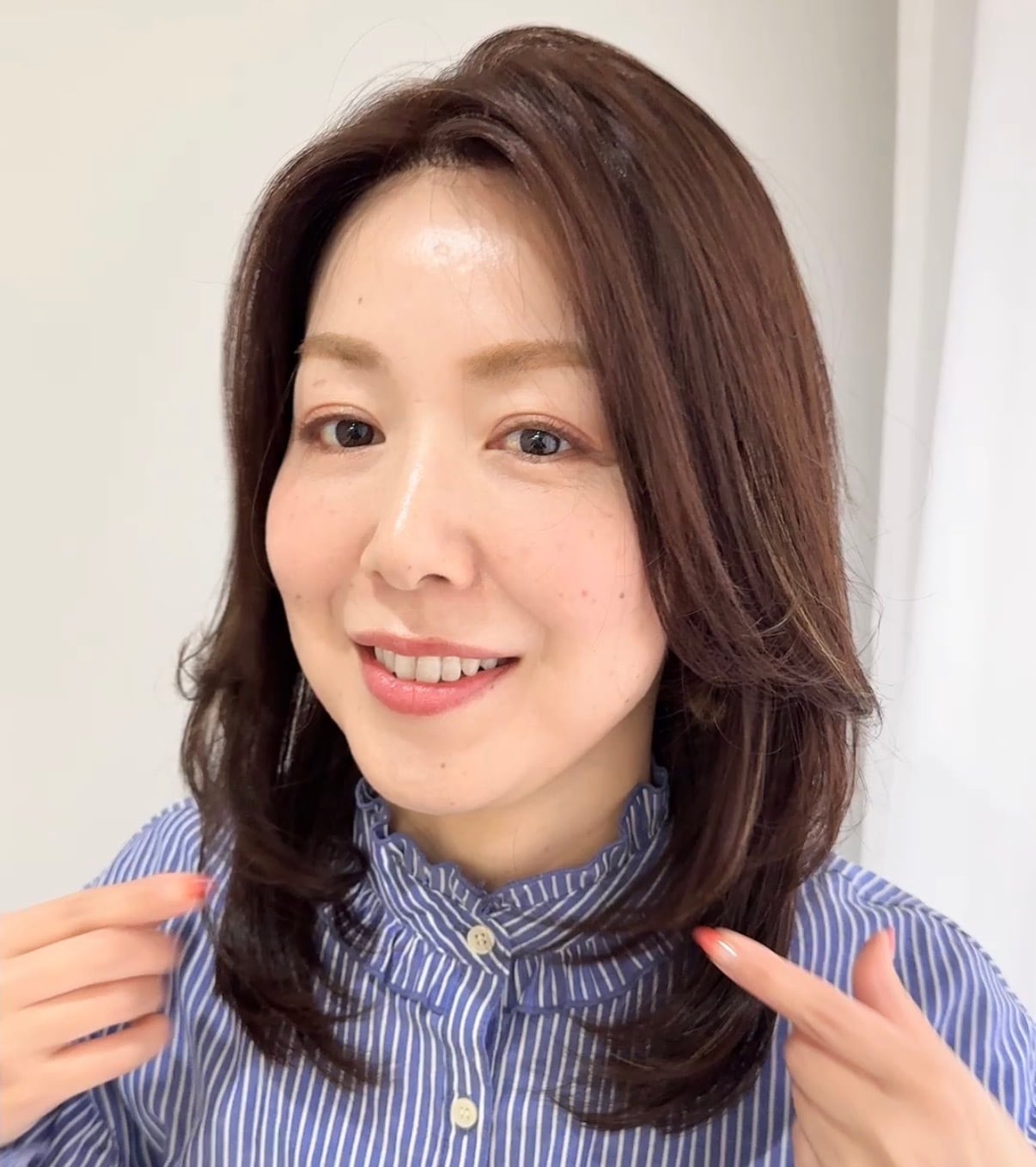 毛量減 羽ウィッグ 商品名:みおり  前髪あり/なし